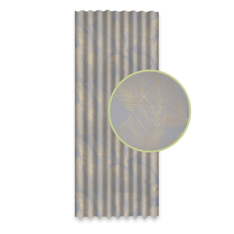 Zasłona z taśmą GREAT CHIC 135x300 bia/zł
